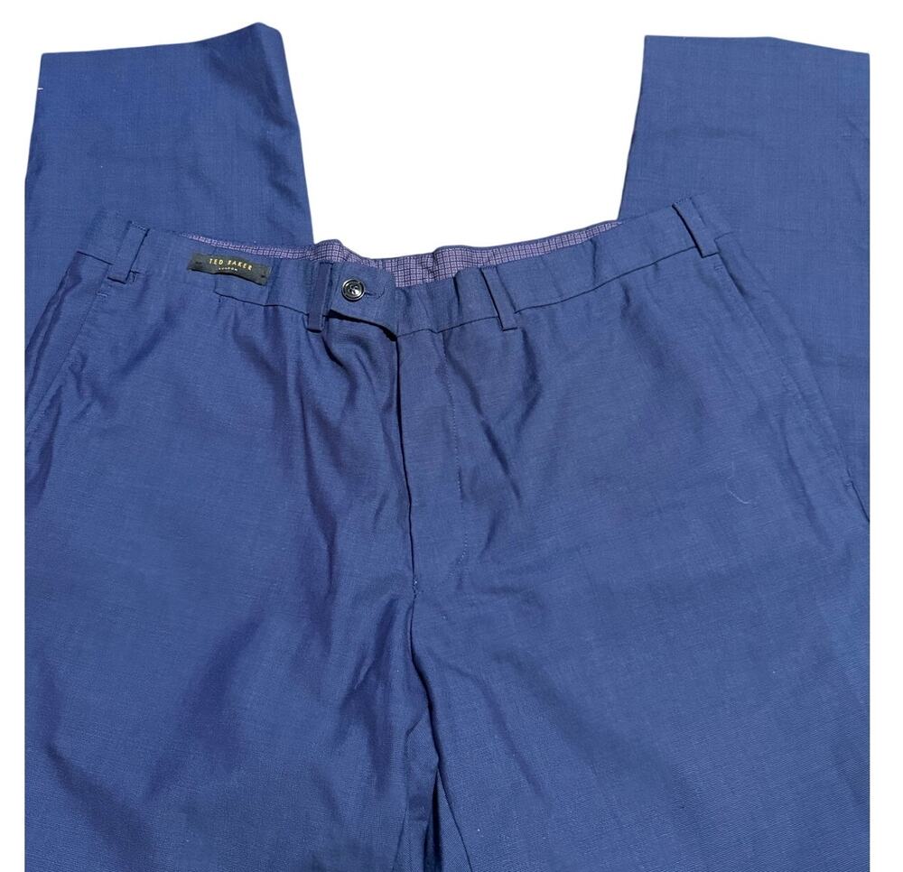 Ted Baker London Julian Lambswool Dress Pants, Navy Blue, Men's 40 Regular